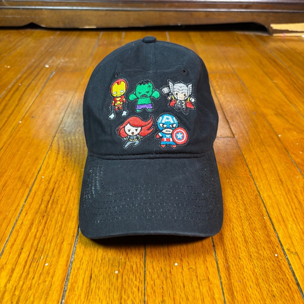 Marvel Avengers embroidery black baseball cap streetwear adjustable cuteone size